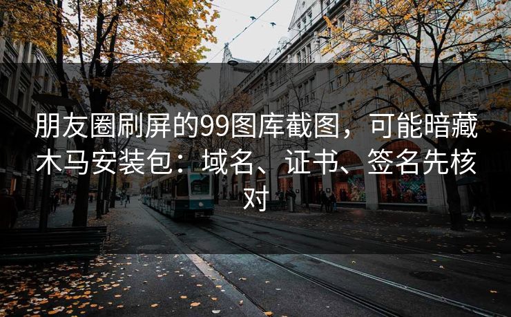 朋友圈刷屏的99图库截图，可能暗藏木马安装包：域名、证书、签名先核对